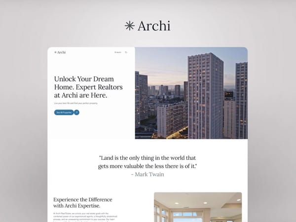 Archi — Real Estate Template