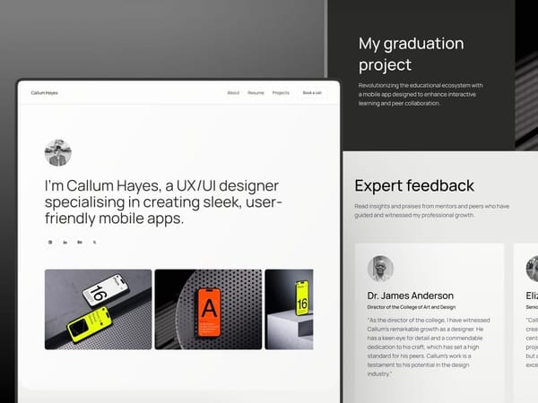 CallumHayes — Simplistic Designer Portfolio