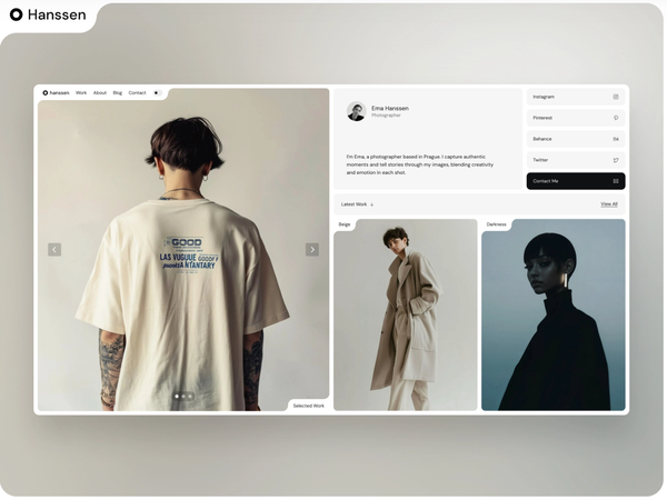 Hanssen — Minimal Portfolio Template